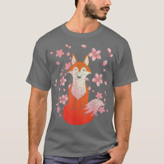 Cherry Blossom Wildlife Forest Animal Lover Sakura T-Shirt