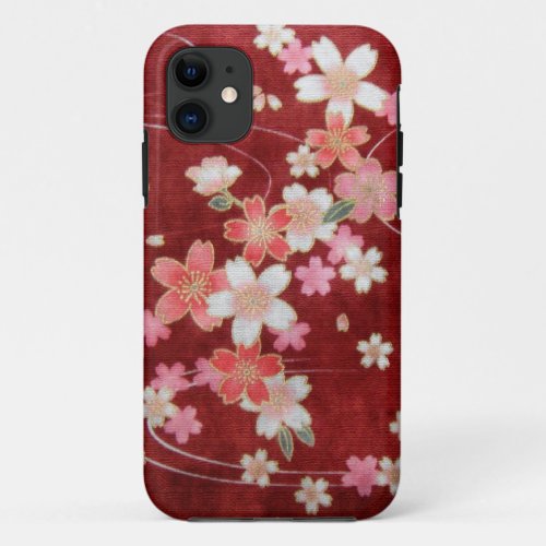 CHERRY BLOSSOM WISP _ KIMONO PRINT COLLECTION iPhone 11 CASE