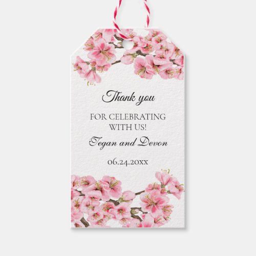 Cherry Blossom with robins egg blue Gift Tags