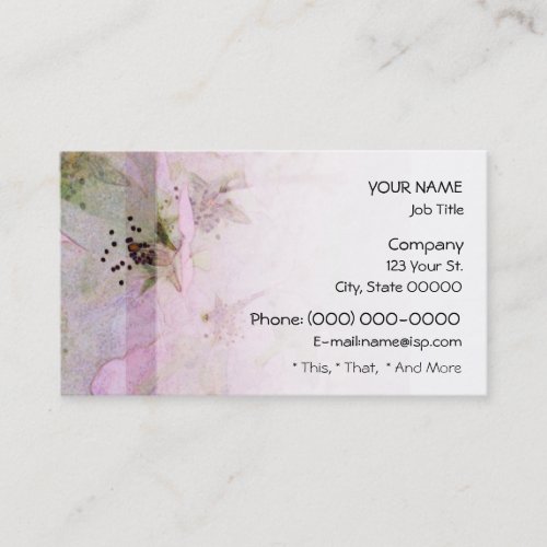Cherry Blossoms 2 Pink Business Card
