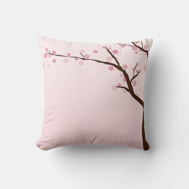 Cherry Blossoms 2 Throw Pillow (Front)