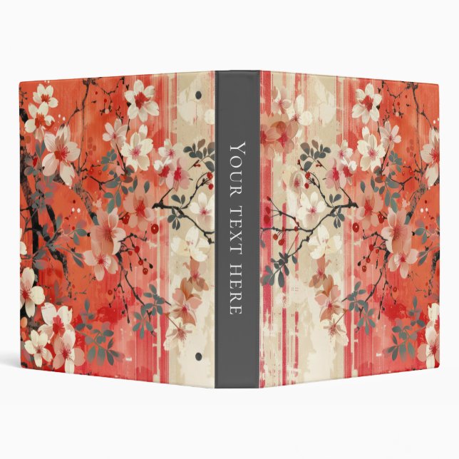 Cherry Blossoms 3 Ring Binder (Background)