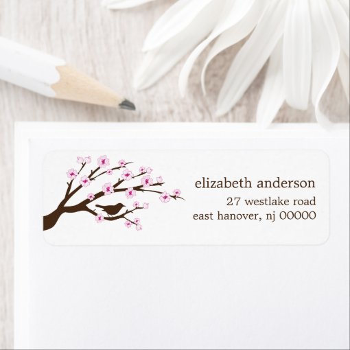 Cherry Blossoms Address Labels Zazzle
