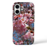Cherry Blossoms and Bee Pink Spring Flowers iPhone 16 Case