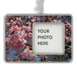 Cherry Blossoms and Bee Pink Spring Flowers Christmas Ornament