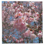 Cherry Blossoms and Bee Pink Spring Flowers Cloth Napkin