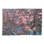 Cherry Blossoms and Bee Pink Spring Flowers Kitchen Towel