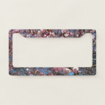 Cherry Blossoms and Bee Pink Spring Flowers License Plate Frame