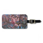 Cherry Blossoms and Bee Pink Spring Flowers Luggage Tag