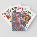 Cherry Blossoms and Bee Pink Spring Flowers Playing Cards