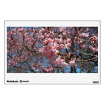 Cherry Blossoms and Bee Pink Spring Flowers Wall Decal