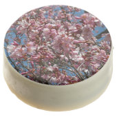 Cherry Blossoms and Blue Sky Spring Floral Chocolate Covered Oreo (Angled)