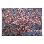Cherry Blossoms and Blue Sky Spring Floral Cloth Placemat