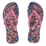 Cherry Blossoms and Blue Sky Spring Floral Flip Flops