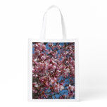 Cherry Blossoms and Blue Sky Spring Floral Grocery Bag