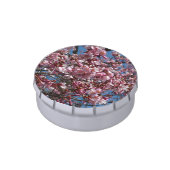Cherry Blossoms and Blue Sky Spring Floral Jelly Belly Candy Tin (Side)