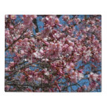 Cherry Blossoms and Blue Sky Spring Floral Jigsaw Puzzle