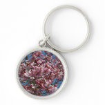 Cherry Blossoms and Blue Sky Spring Floral Keychain
