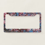Cherry Blossoms and Blue Sky Spring Floral License Plate Frame