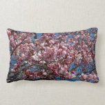 Cherry Blossoms and Blue Sky Spring Floral Lumbar Pillow