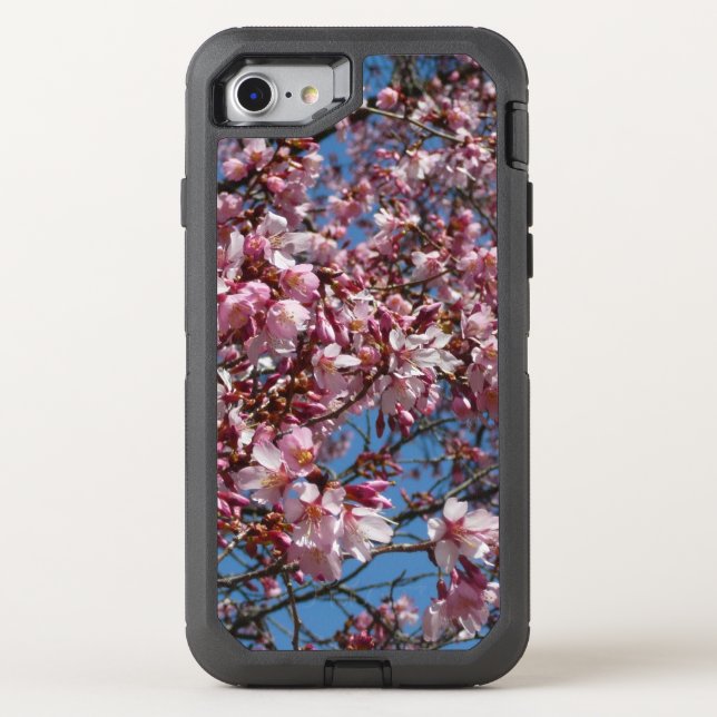 Cherry Blossoms and Blue Sky Spring Floral Otterbox iPhone Case (Back)