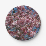 Cherry Blossoms and Blue Sky Spring Floral Paper Plates