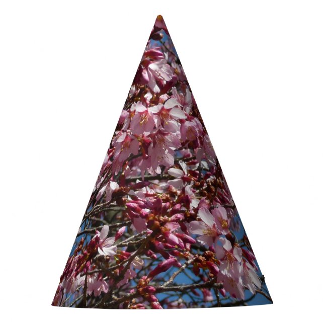 Cherry Blossoms and Blue Sky Spring Floral Party Hat (Front)