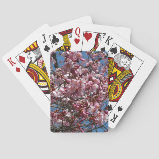 Cherry Blossoms and Blue Sky Spring Floral Poker Cards