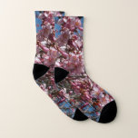 Cherry Blossoms and Blue Sky Spring Floral Socks