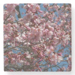 Cherry Blossoms and Blue Sky Spring Floral Stone Coaster