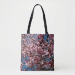 Cherry Blossoms and Blue Sky Spring Floral Tote Bag