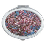 Cherry Blossoms and Blue Sky Spring Floral Vanity Mirror
