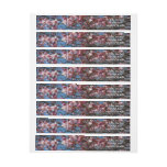 Cherry Blossoms and Blue Sky Spring Floral Wrap Around Label