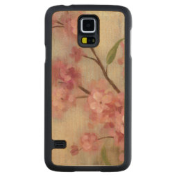 Cherry Blossoms and Branch Carved Maple Galaxy S5 Slim Case