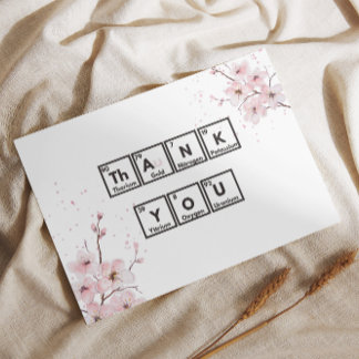 Cherry Blossoms and Chemistry: A Unique Thank You  Card