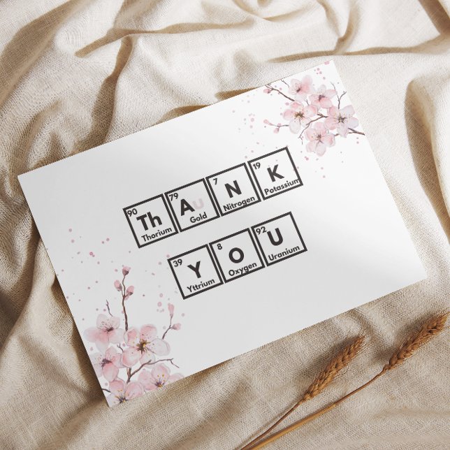 Cherry Blossoms and Chemistry: A Unique Thank You  Card (Creator Uploaded)