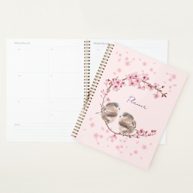 Cherry blossoms and cute sparrows ♡ planner (Display)