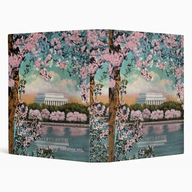 Cherry Blossoms and Lincoln Memorial Binder (Background)