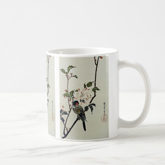 Cherry Blossoms and Small Bird Coffee Mug (Right)