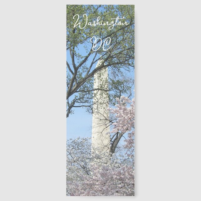 Cherry Blossoms and the Washington Monument in DC Bookmarks (Front)