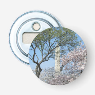 Cherry Blossoms and the Washington Monument in DC Bottle Opener