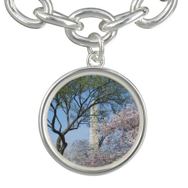 Cherry Blossoms and the Washington Monument in DC Bracelet (Design)