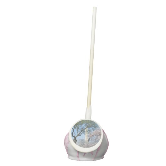 Cherry Blossoms and the Washington Monument in DC Cake Pops (Front)