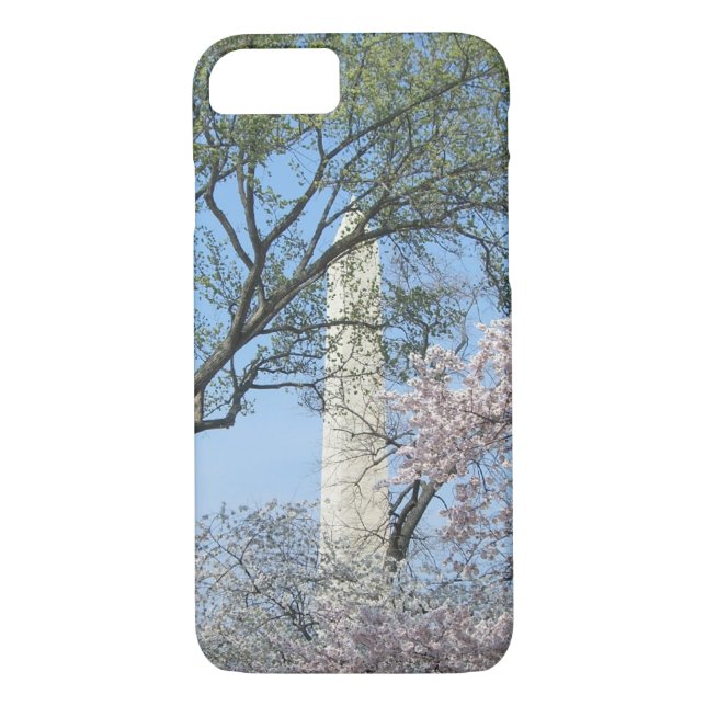 Cherry Blossoms and the Washington Monument in DC Case-Mate iPhone Case (Back)