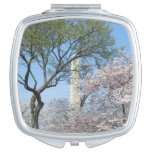 Cherry Blossoms and the Washington Monument in DC Compact Mirror