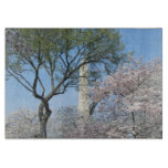Cherry Blossoms and the Washington Monument in DC Cutting Board