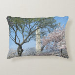 Cherry Blossoms and the Washington Monument in DC Decorative Pillow