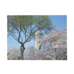 Cherry Blossoms and the Washington Monument in DC Doormat