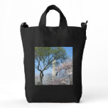 Cherry Blossoms and the Washington Monument in DC Duck Bag