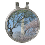 Cherry Blossoms and the Washington Monument in DC Golf Hat Clip